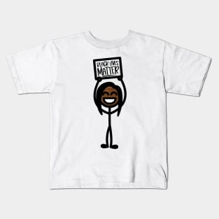 Stick Girl - Black Lives Matter Kids T-Shirt